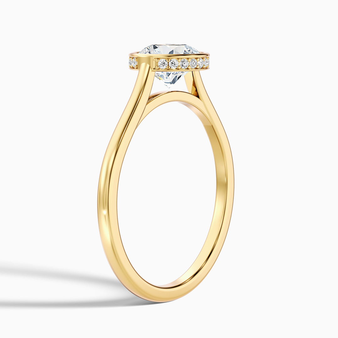 Vri Round Lab Grown Engagement Ring Hidden Halo