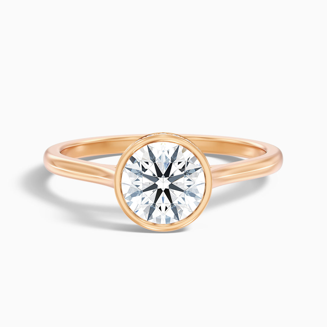 Vri Round Lab Grown Engagement Ring Hidden Halo