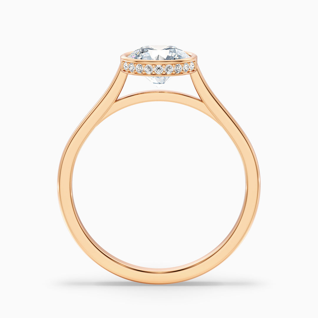 Vri Round Lab Grown Engagement Ring Hidden Halo