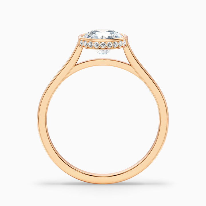 Vri Round Lab Grown Engagement Ring Hidden Halo