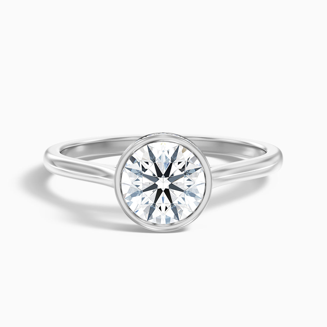 Vri Round Lab Grown Engagement Ring Hidden Halo
