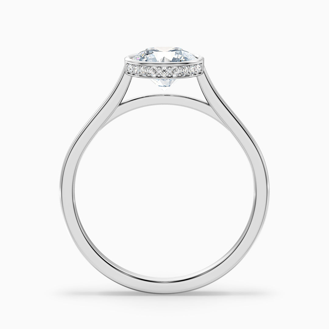 Vri Round Lab Grown Engagement Ring Hidden Halo