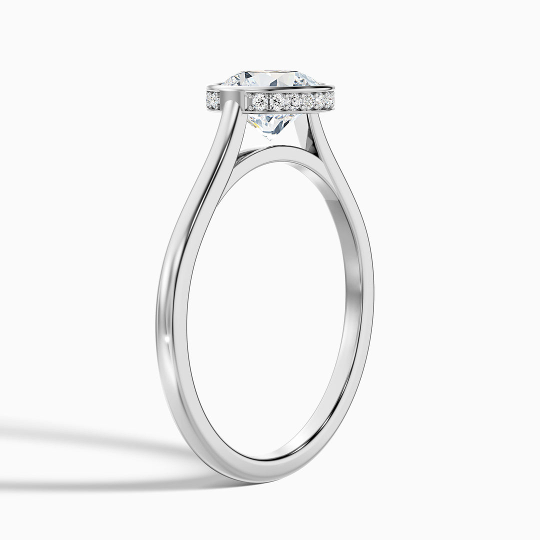 Vri Round Lab Grown Engagement Ring Hidden Halo