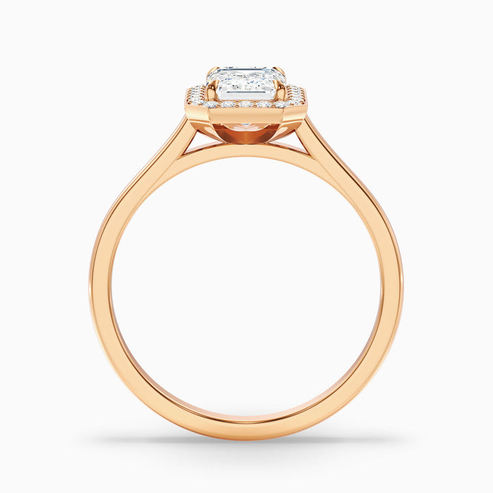 Kylie Emerald Cut Halo Lab Grown Engagement Ring