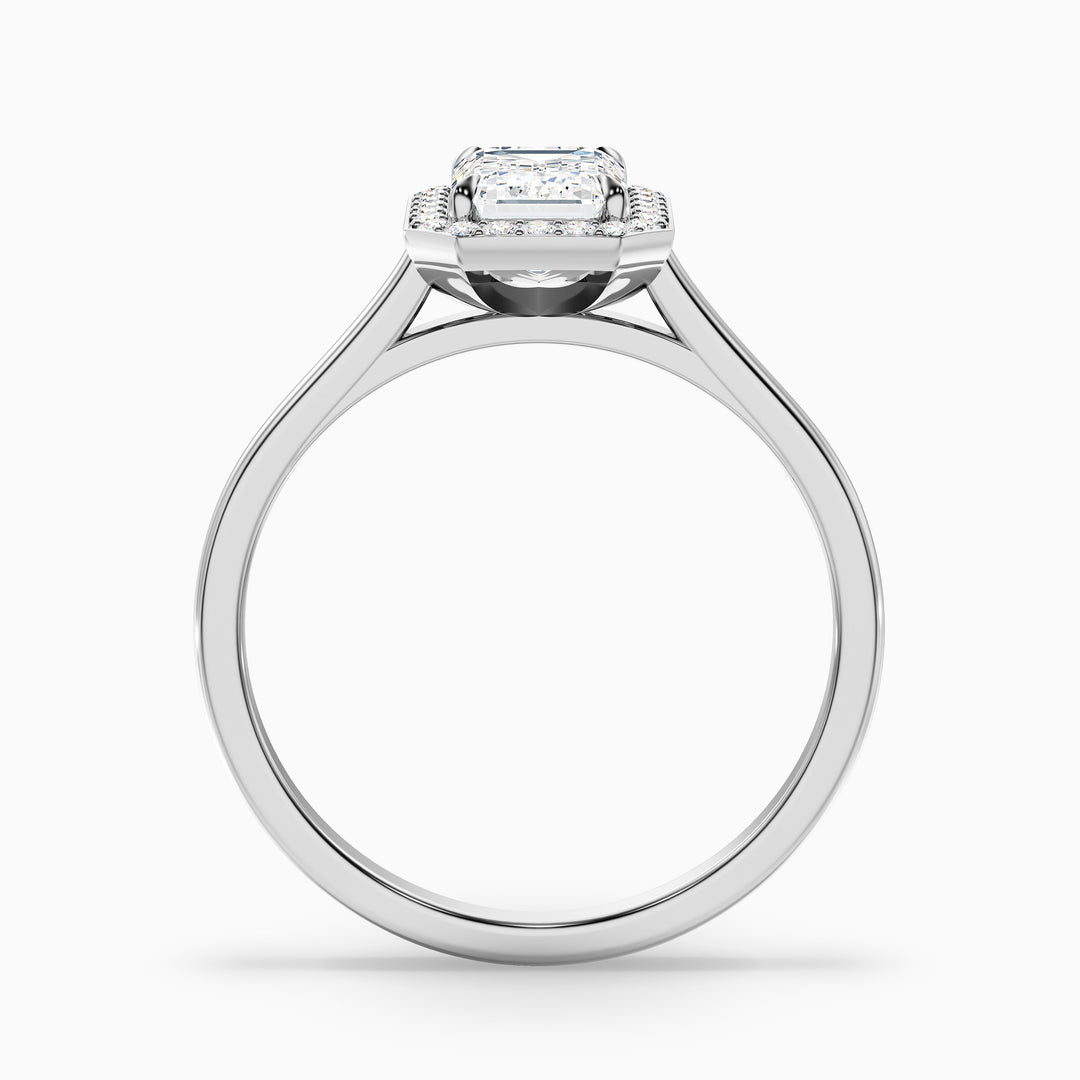 Kylie Emerald Cut Halo Lab Grown Engagement Ring