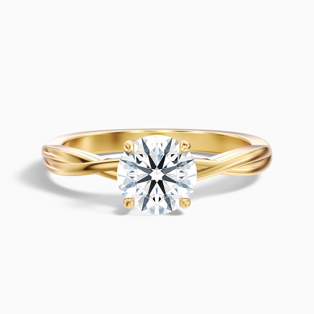 Joon Round Solitaire Twisted Band Lab Grown Engagement Ring
