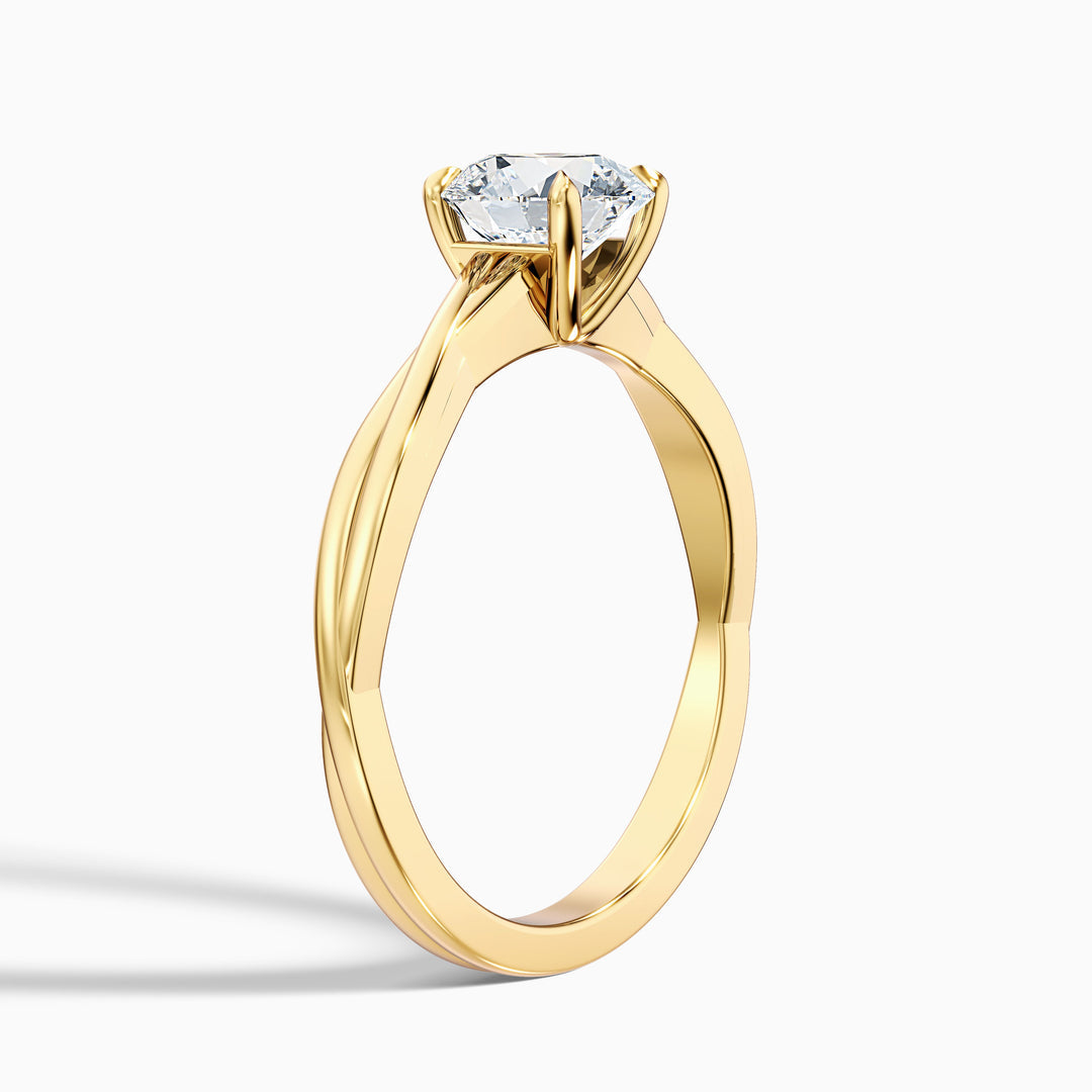 Joon Round Solitaire Twisted Band Lab Grown Engagement Ring