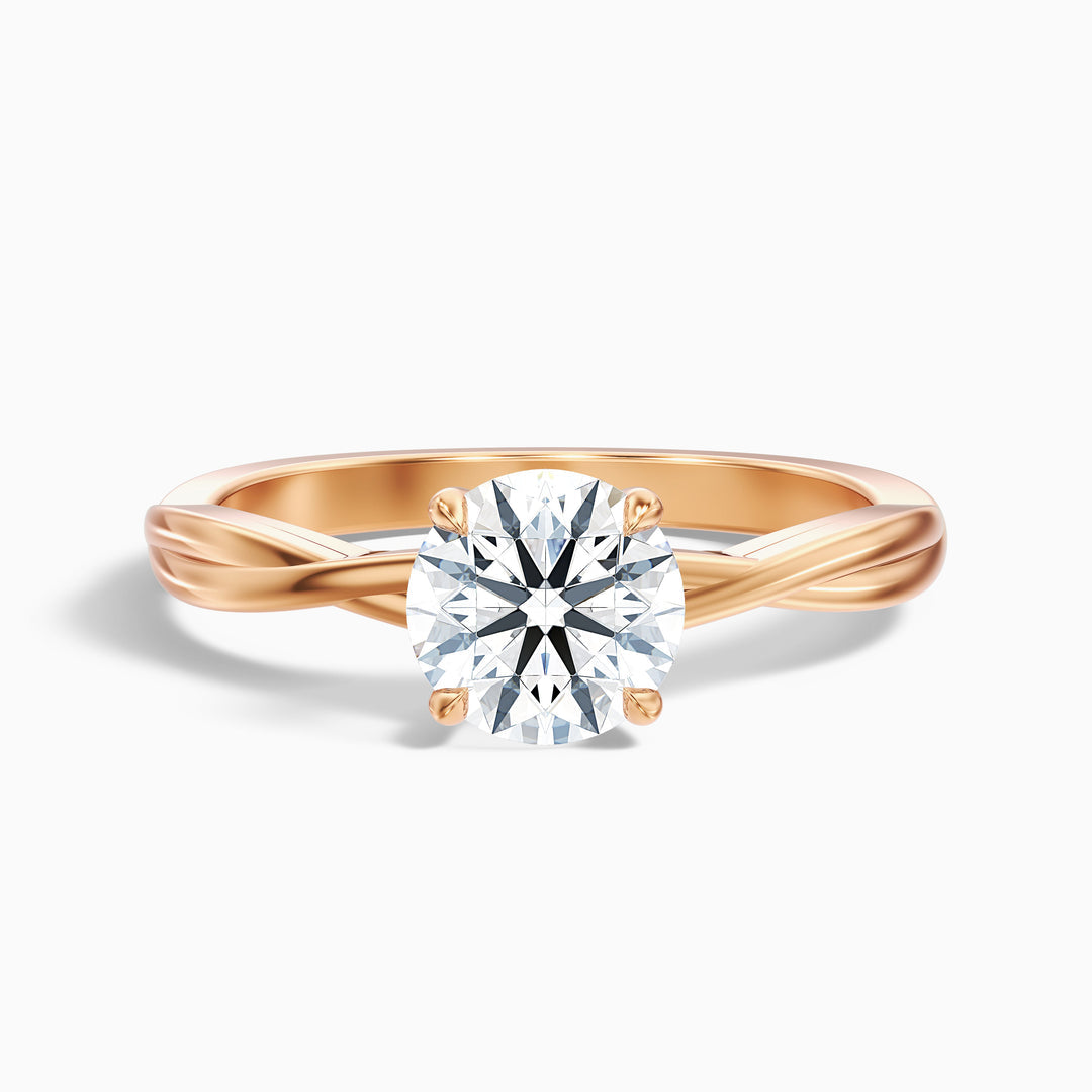 Joon Round Solitaire Twisted Band Lab Grown Engagement Ring