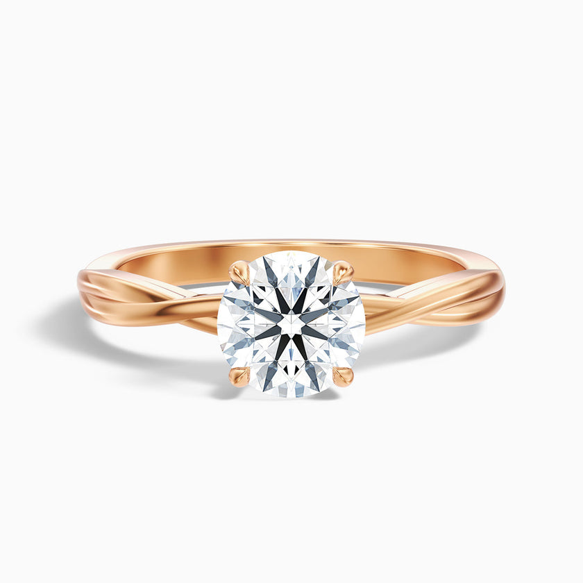 Joon Round Solitaire Twisted Band Lab Grown Engagement Ring