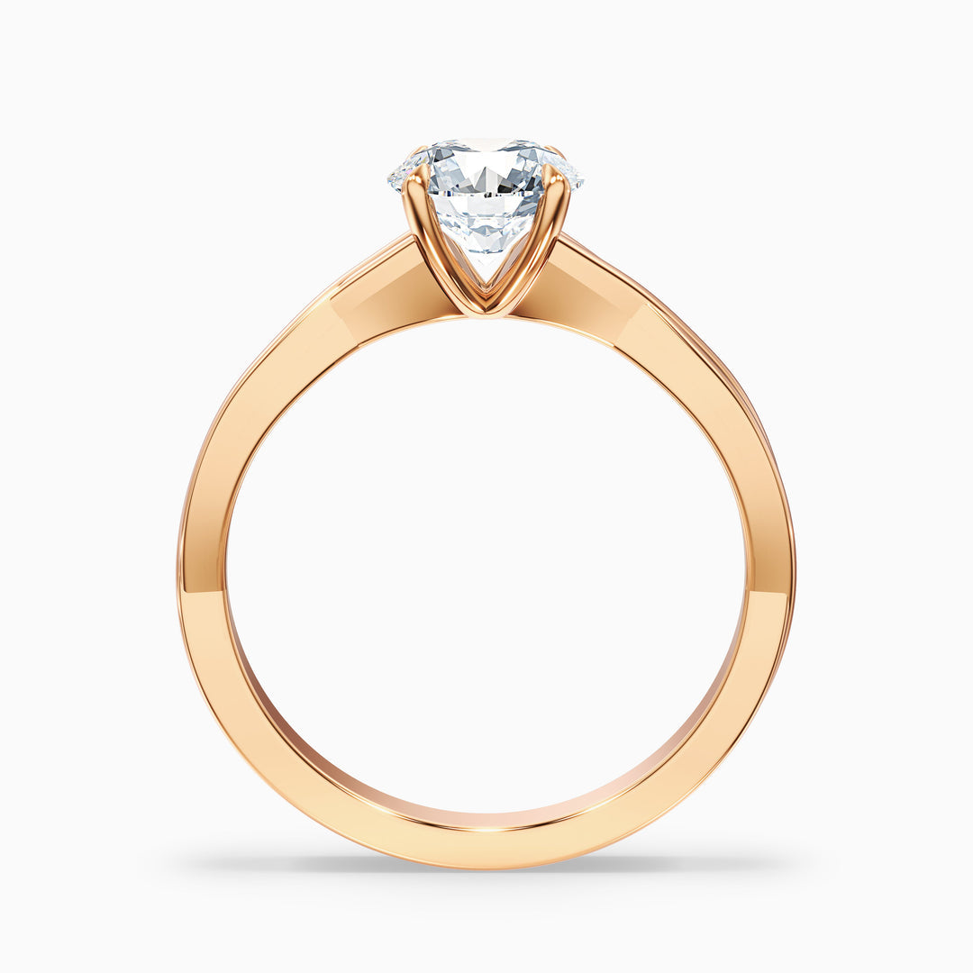 Joon Round Solitaire Twisted Band Lab Grown Engagement Ring