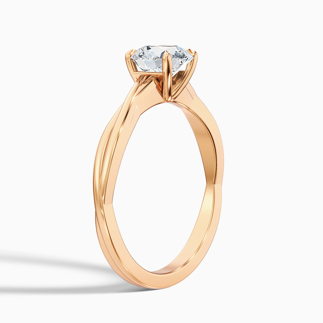 Joon Round Solitaire Twisted Band Lab Grown Engagement Ring