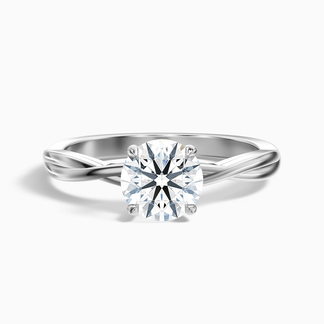 Joon Round Solitaire Twisted Band Lab Grown Engagement Ring
