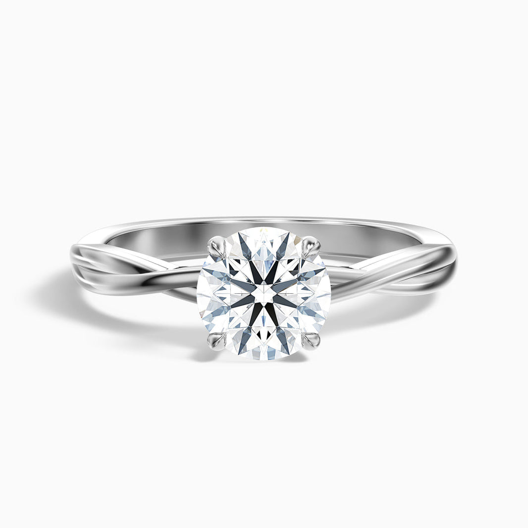 Joon Round Solitaire Twisted Band Lab Grown Engagement Ring
