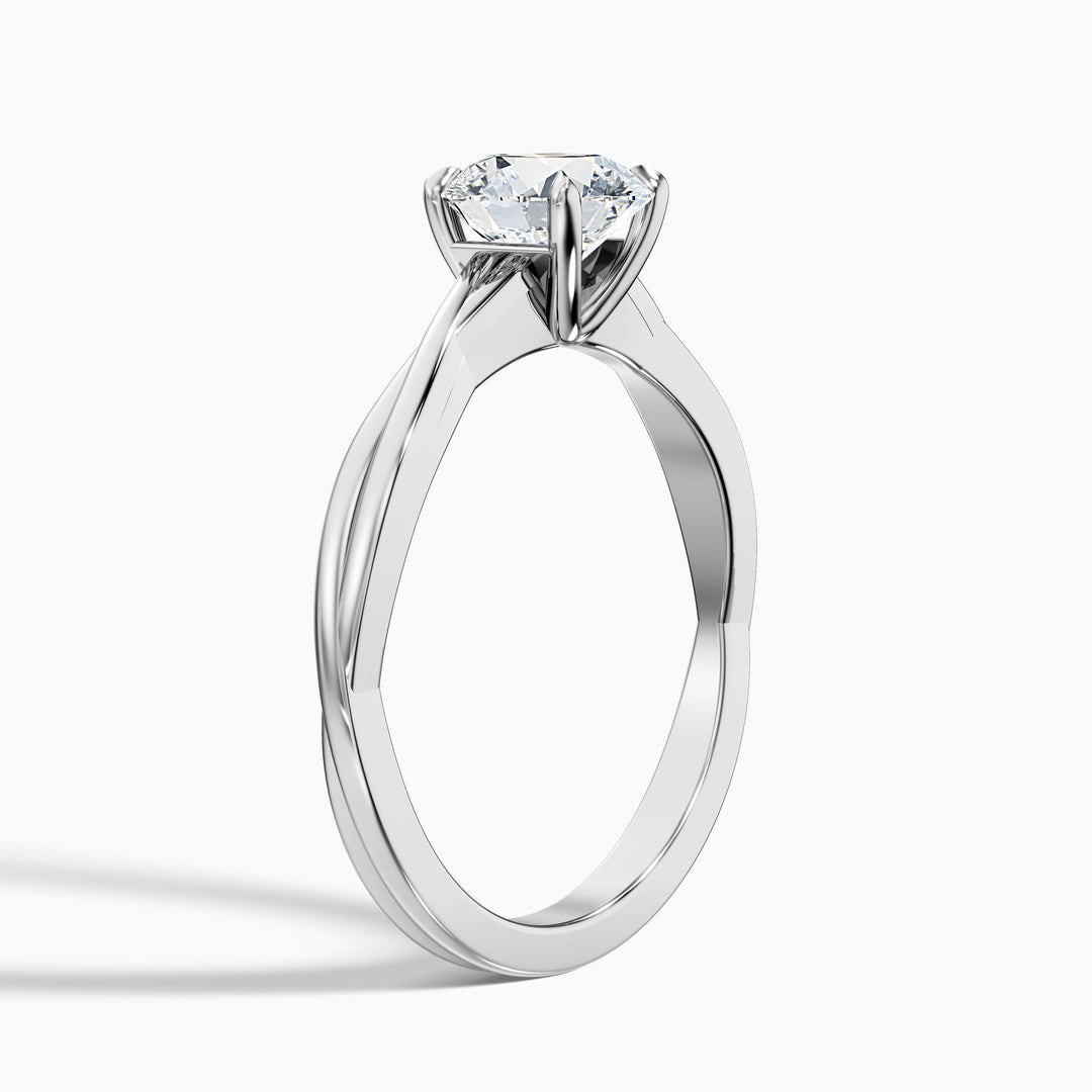 Joon Round Solitaire Twisted Band Lab Grown Engagement Ring