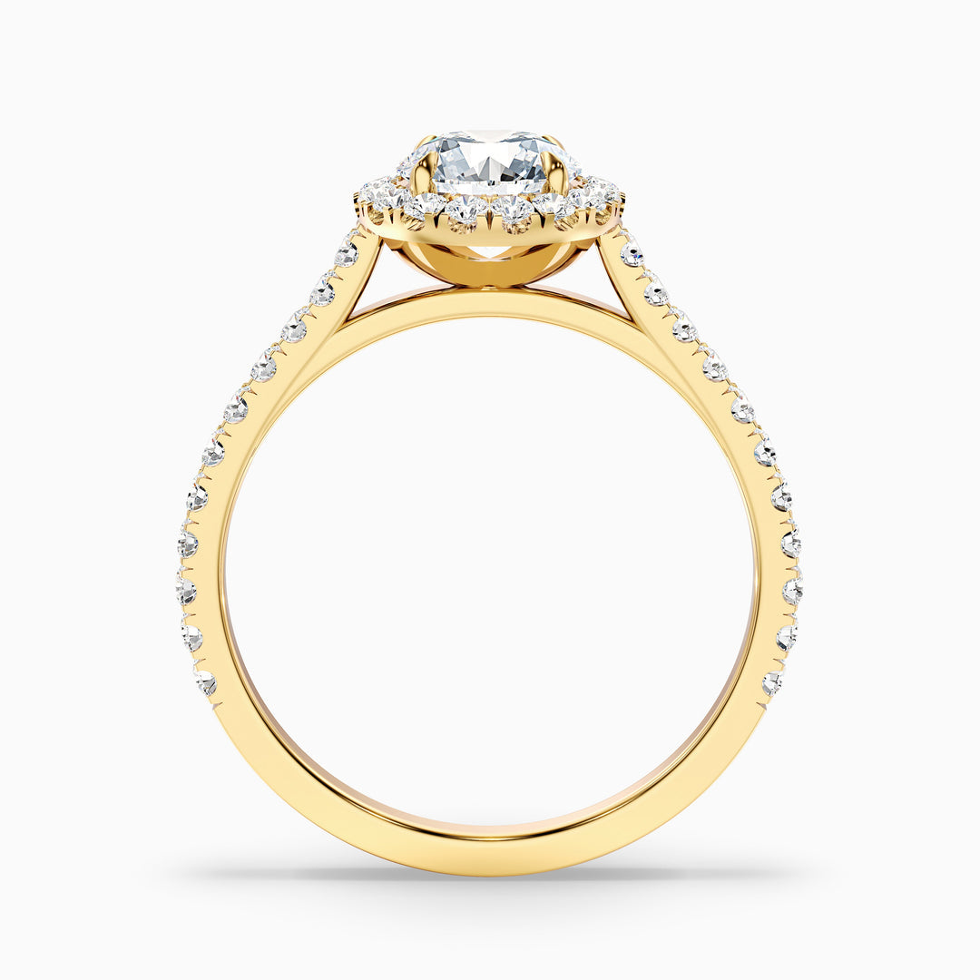 Amaya Round Halo Pave Lab Grown Engagement Ring