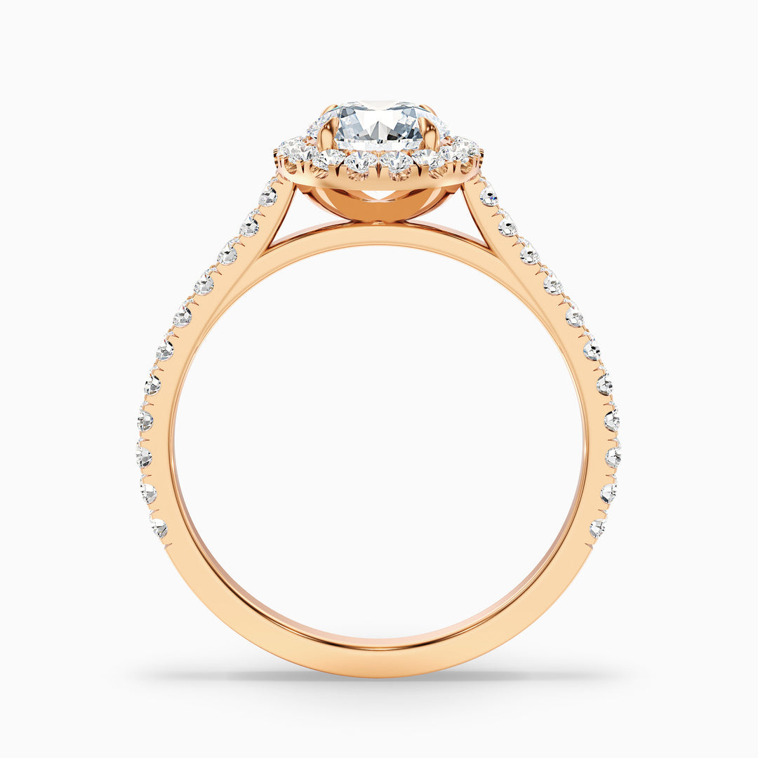 Amaya Round Halo Pave Lab Grown Engagement Ring