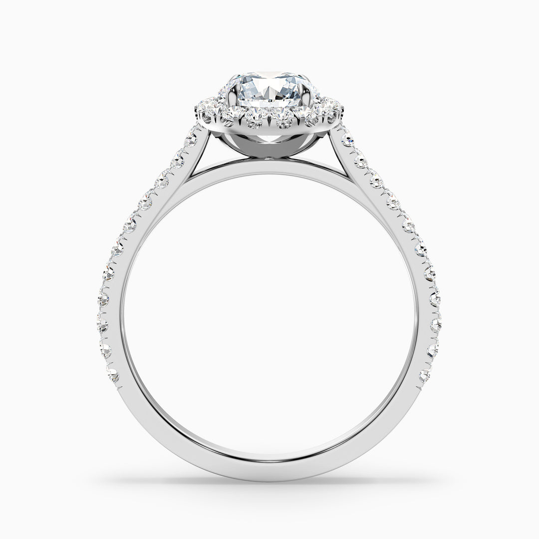 Amaya Round Halo Pave Lab Grown Engagement Ring