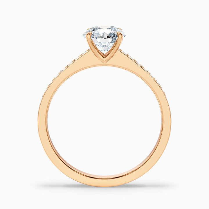 Alani Round Cut Side Stone Pave Lab Grown Engagement Ring