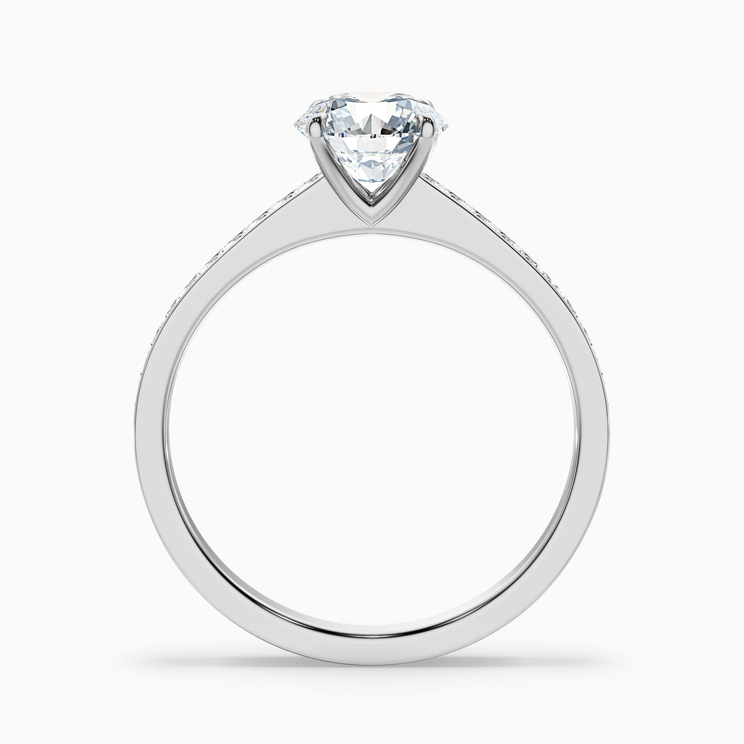 Alani Round Cut Side Stone Pave Lab Grown Engagement Ring