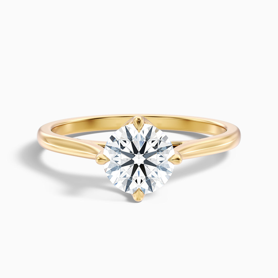 Zahara Round Cut Solitaire Lab Grown Engagement Ring