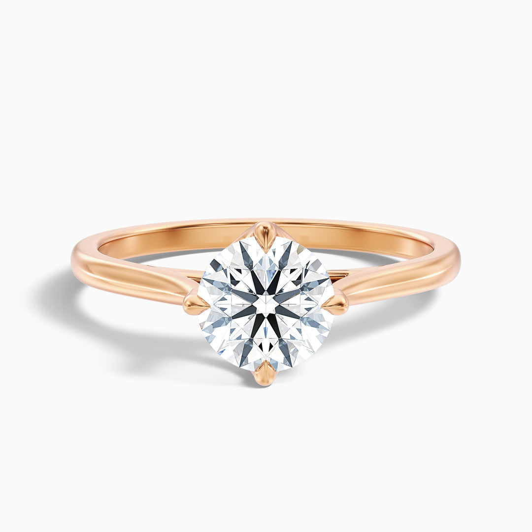 Zahara Round Cut Solitaire Lab Grown Engagement Ring