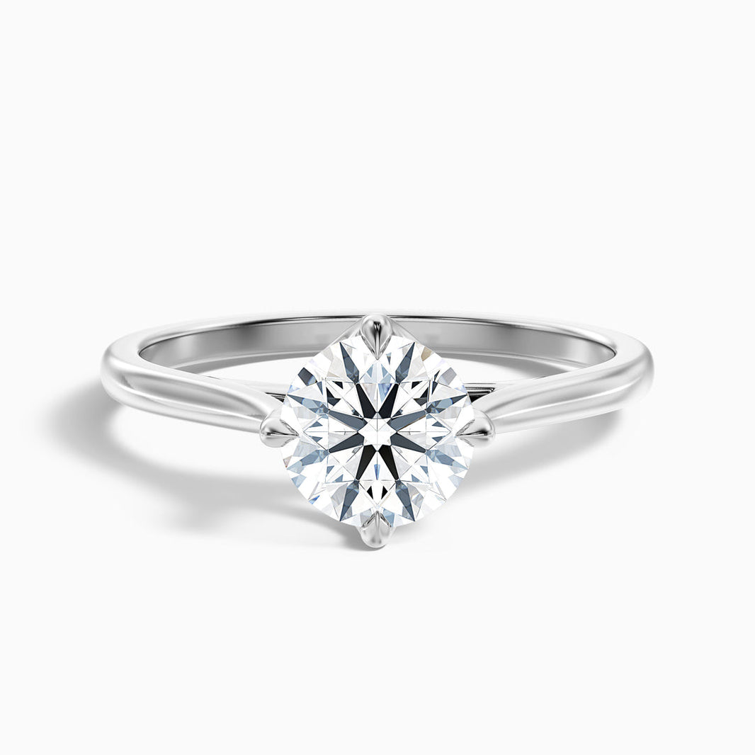 Zahara Round Cut Solitaire Lab Grown Engagement Ring