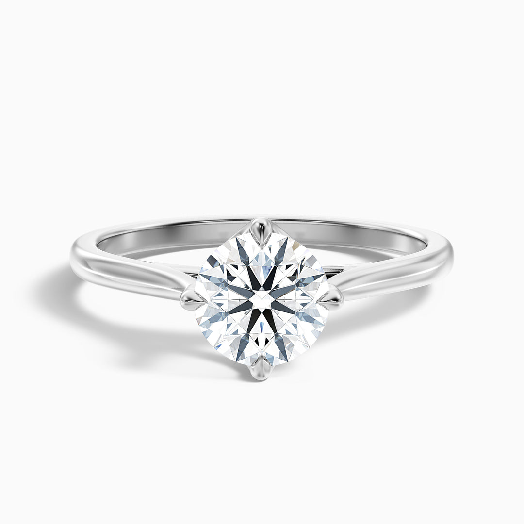 Zahara Round Cut Solitaire Lab Grown Engagement Ring