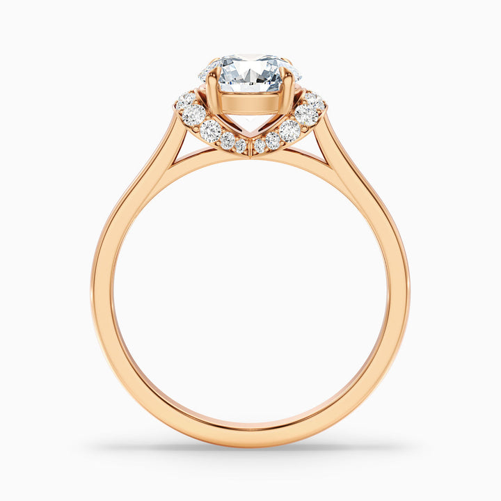 Varani Trilogy Round Solitaire Pave Lab Grown Engagement Ring