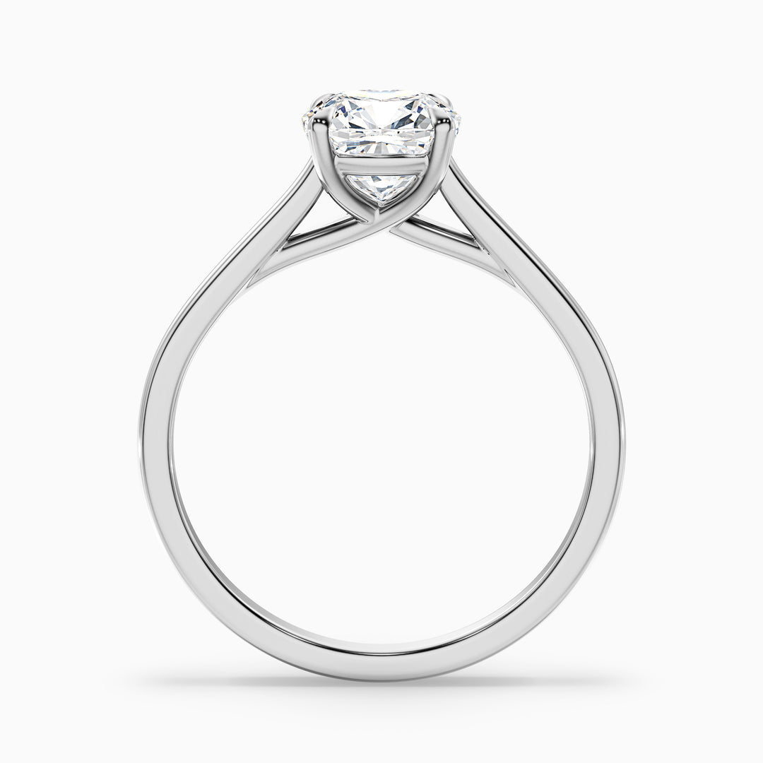 Delaila Pave Cushion Cut Solitaire Lab Grown Engagement Ring