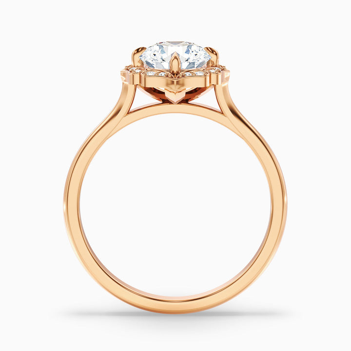 Delaila Round Halo Lab Grown Engagement Ring