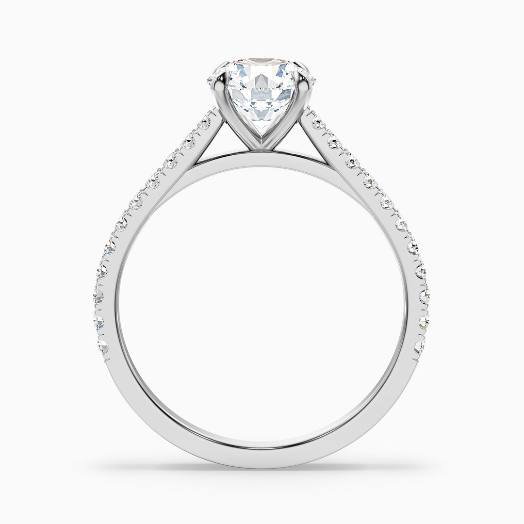 Velaria Round Side Stone Pave Lab Grown Engagement Ring