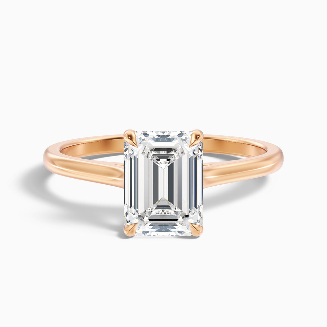 Jillian Emerald Cut Solitaire Lab Grown Engagement Ring