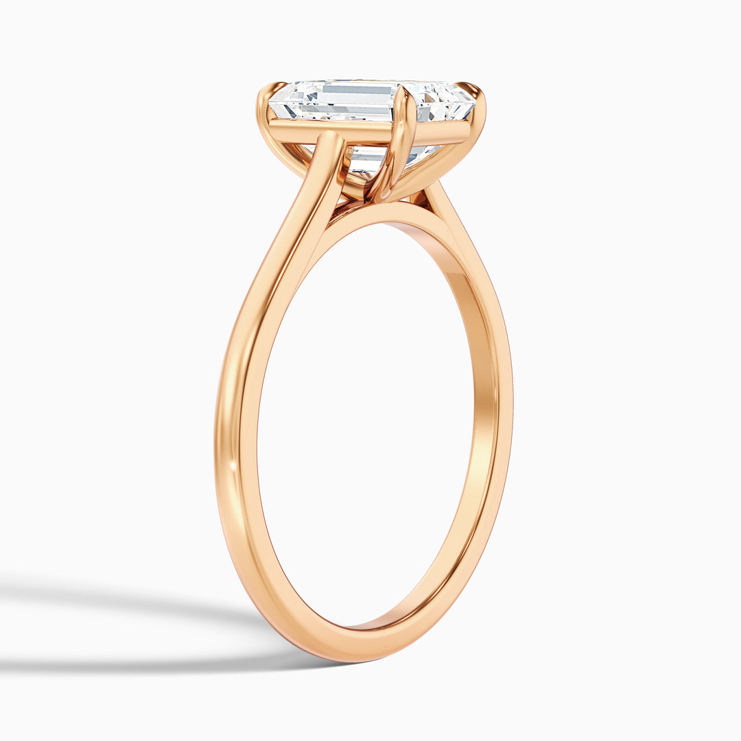 Jillian Emerald Cut Solitaire Lab Grown Engagement Ring