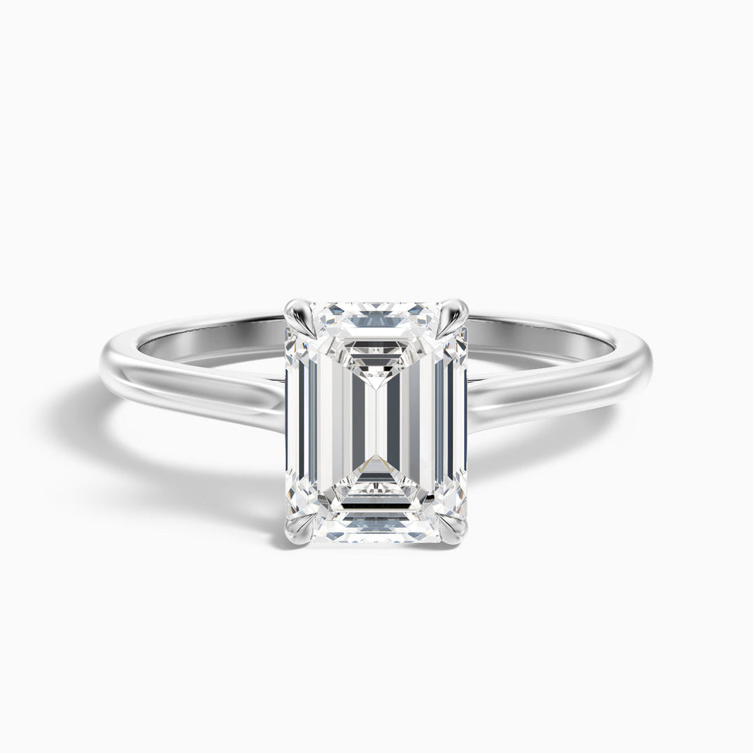 Jillian Emerald Cut Solitaire Lab Grown Engagement Ring