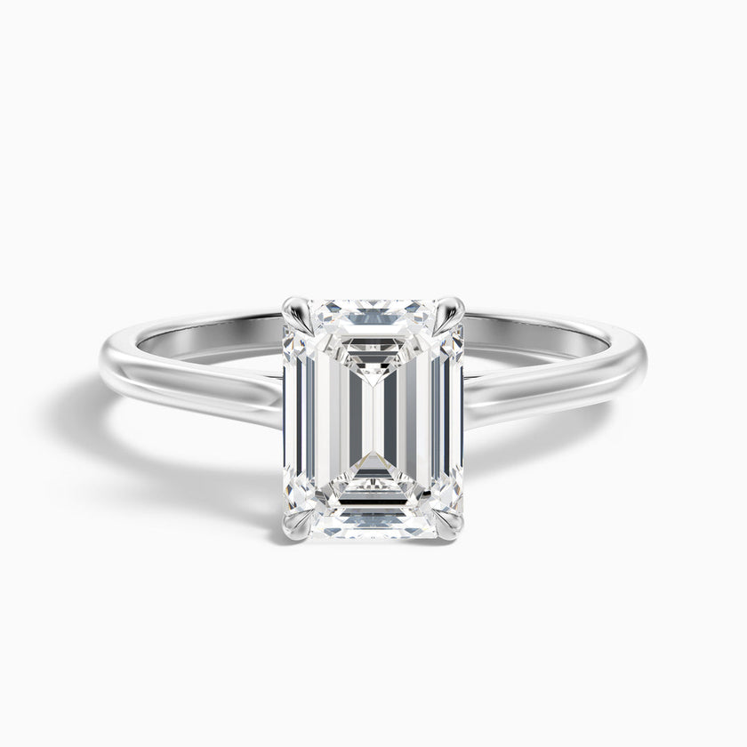 Jillian Emerald Cut Solitaire Lab Grown Engagement Ring