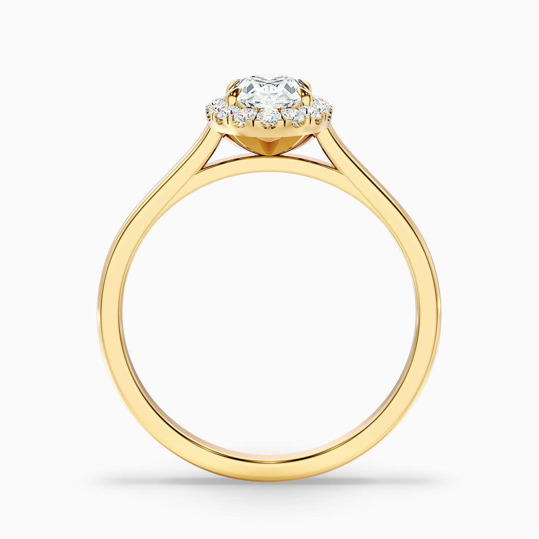 Serena Oval Halo Lab Grown Engagement Ring
