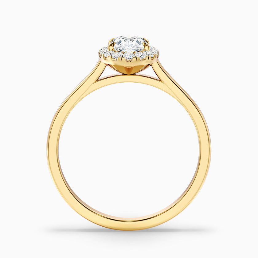 Serena Oval Halo Lab Grown Engagement Ring