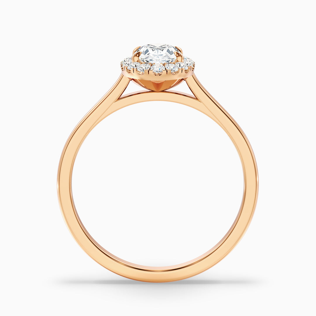 Serena Oval Halo Lab Grown Engagement Ring