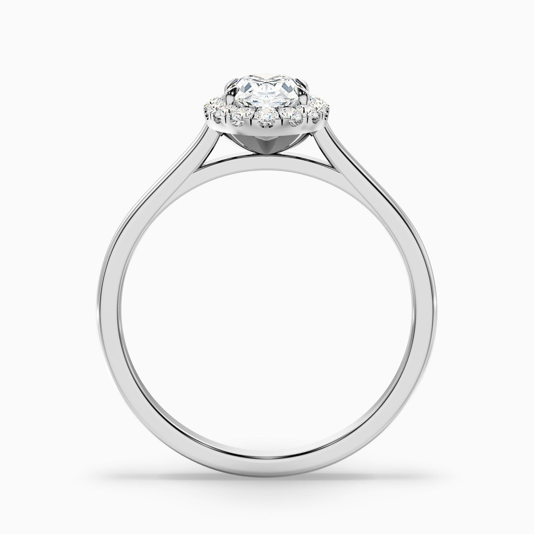 Serena Oval Halo Lab Grown Engagement Ring