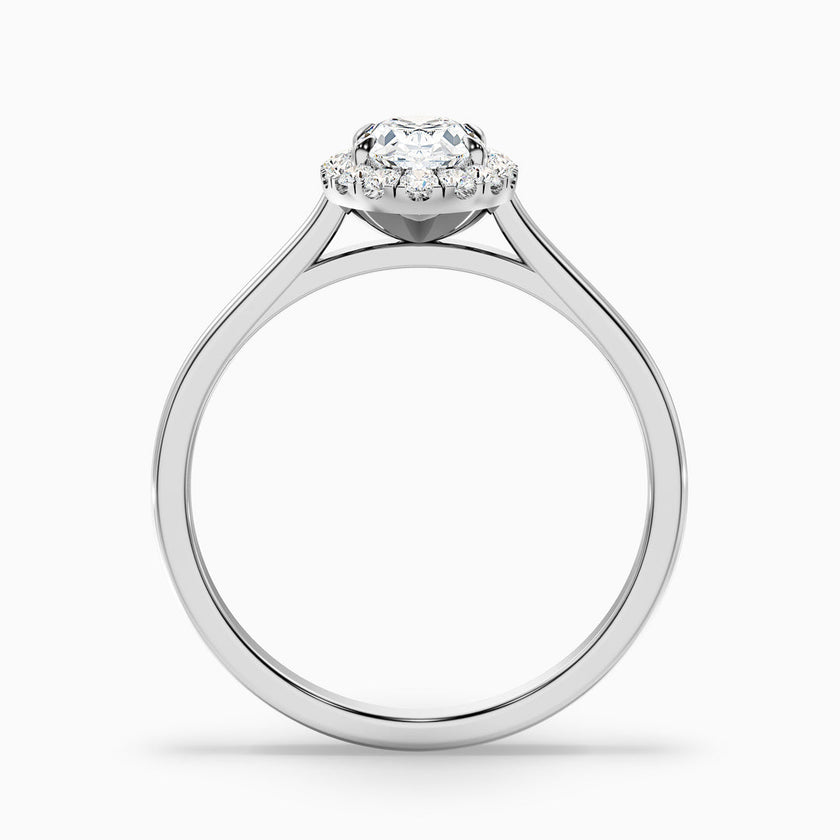 Serena Oval Halo Lab Grown Engagement Ring