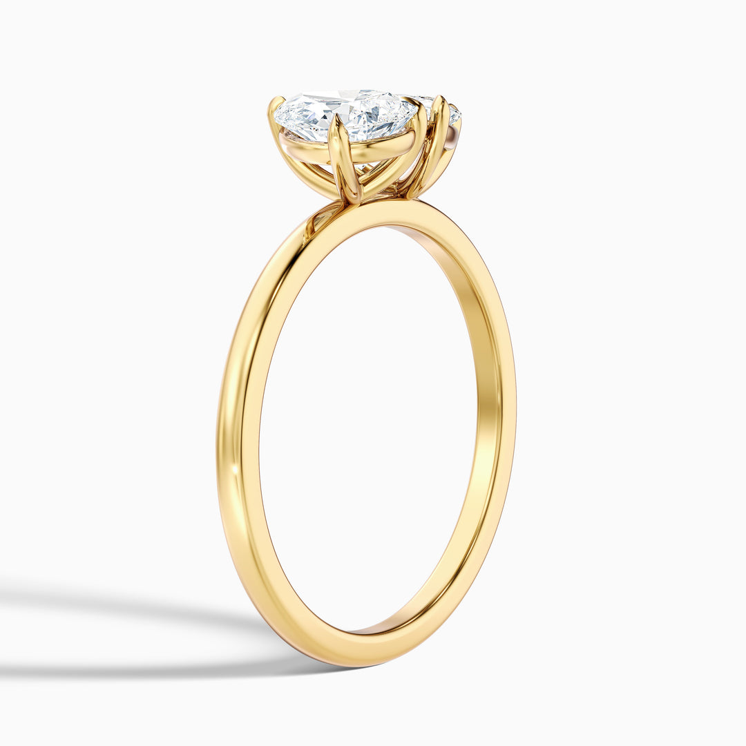 Mila Toi Et Moi Engagement Ring With Pear and Trillion Cut Two Stone Lab Grown Diamond
