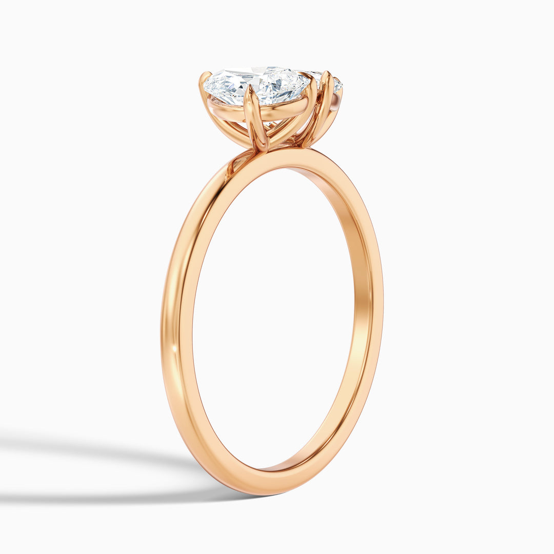 Mila Toi Et Moi Engagement Ring With Pear and Trillion Cut Two Stone Lab Grown Diamond