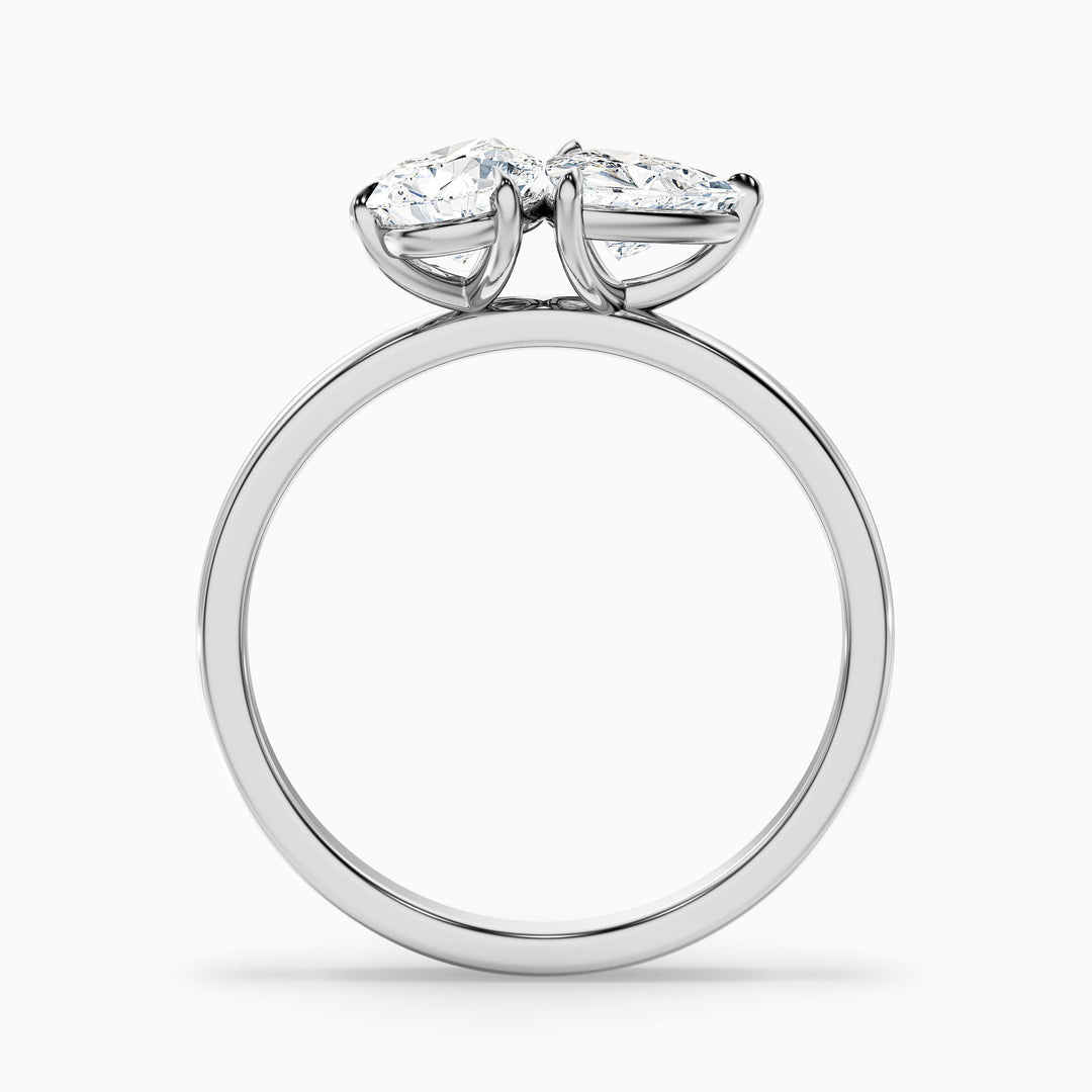 Mila Toi Et Moi Engagement Ring With Pear and Trillion Cut Two Stone Lab Grown Diamond