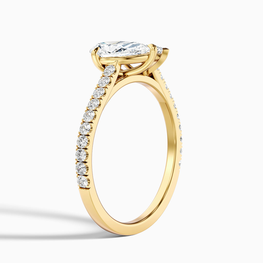 Hixen Toi Et Moi Engagement Ring With Pear and Marquise Two Stone Lab Grown Diamond