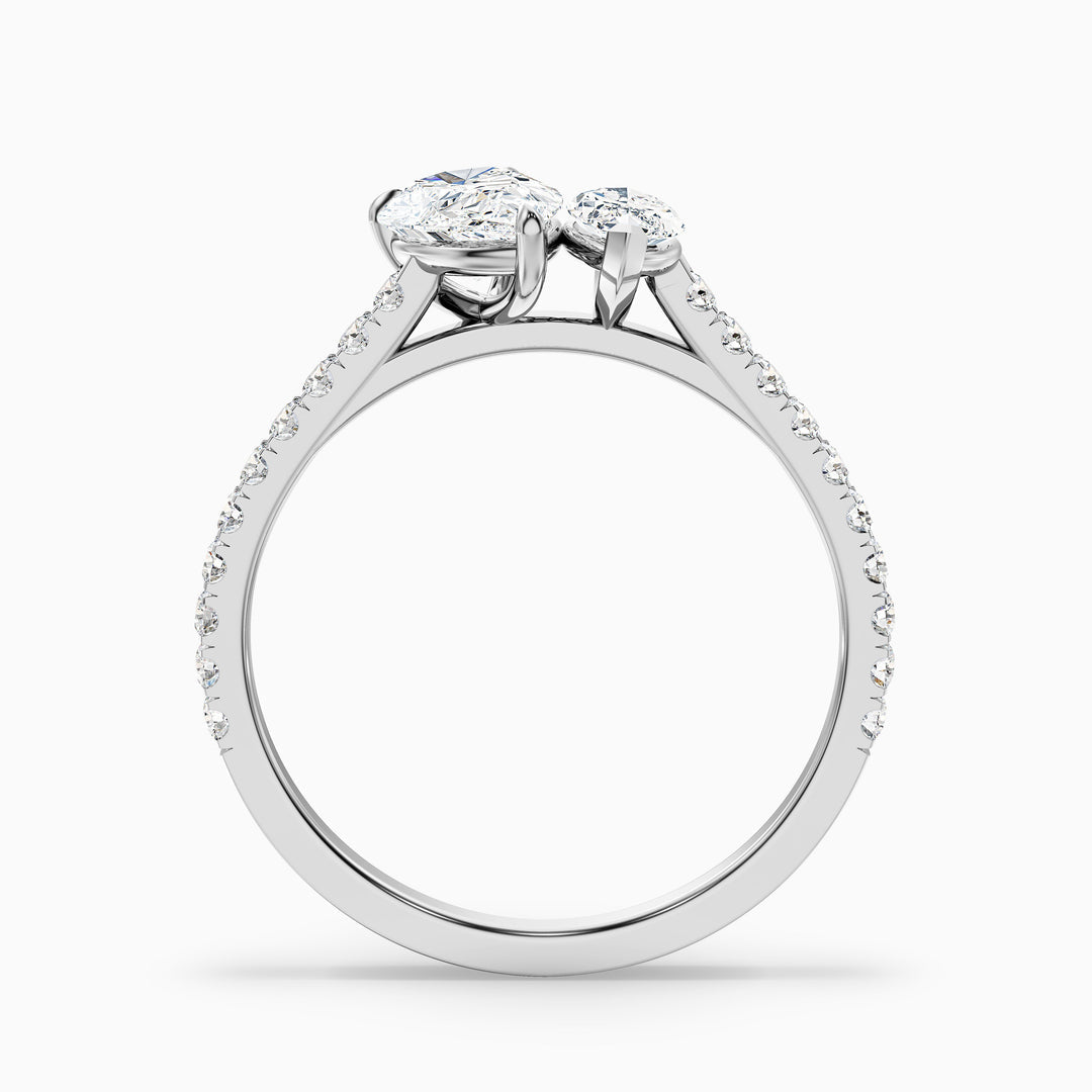Hixen Toi Et Moi Engagement Ring With Pear and Marquise Two Stone Lab Grown Diamond