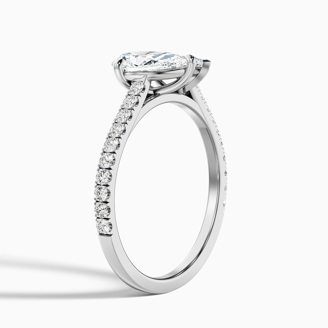 Hixen Toi Et Moi Engagement Ring With Pear and Marquise Two Stone Lab Grown Diamond