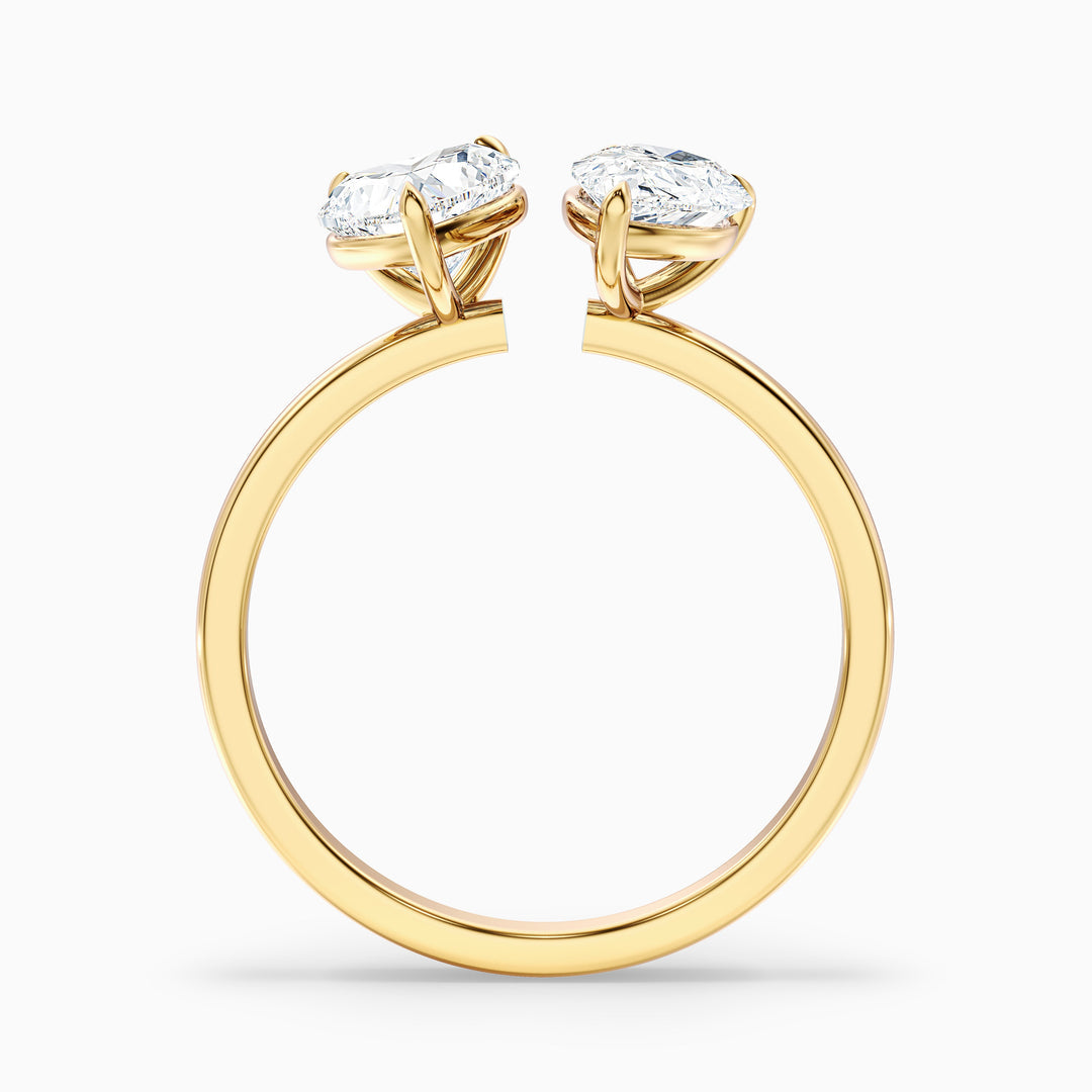 Jarred  Toi Et Moi Engagement Ring With Heart and Pear Two Stone Lab Grown Diamond