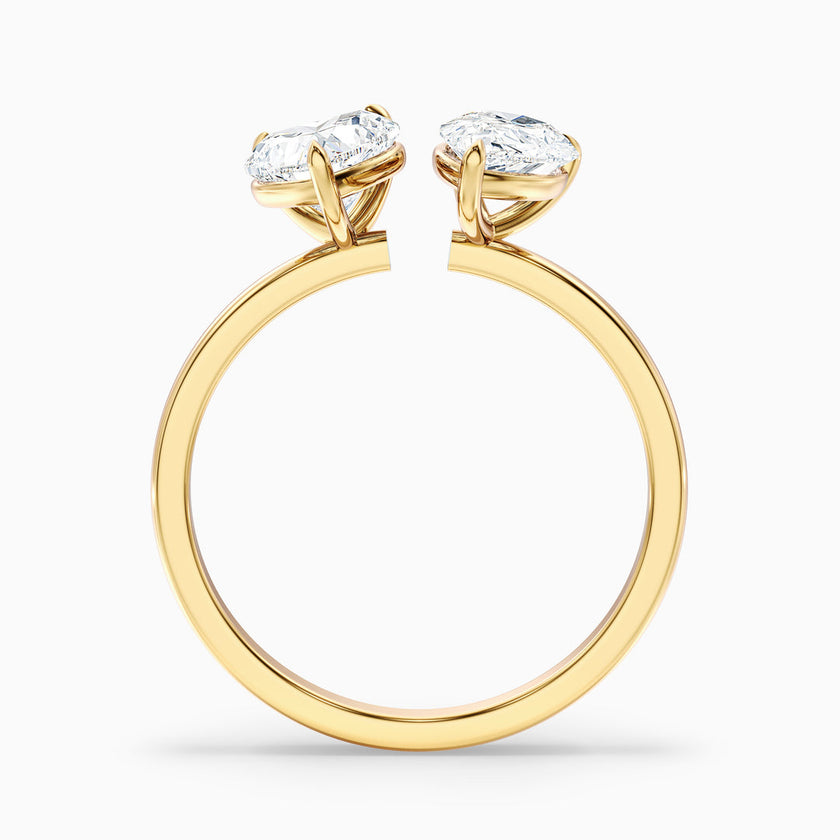 Jarred  Toi Et Moi Engagement Ring With Heart and Pear Two Stone Lab Grown Diamond