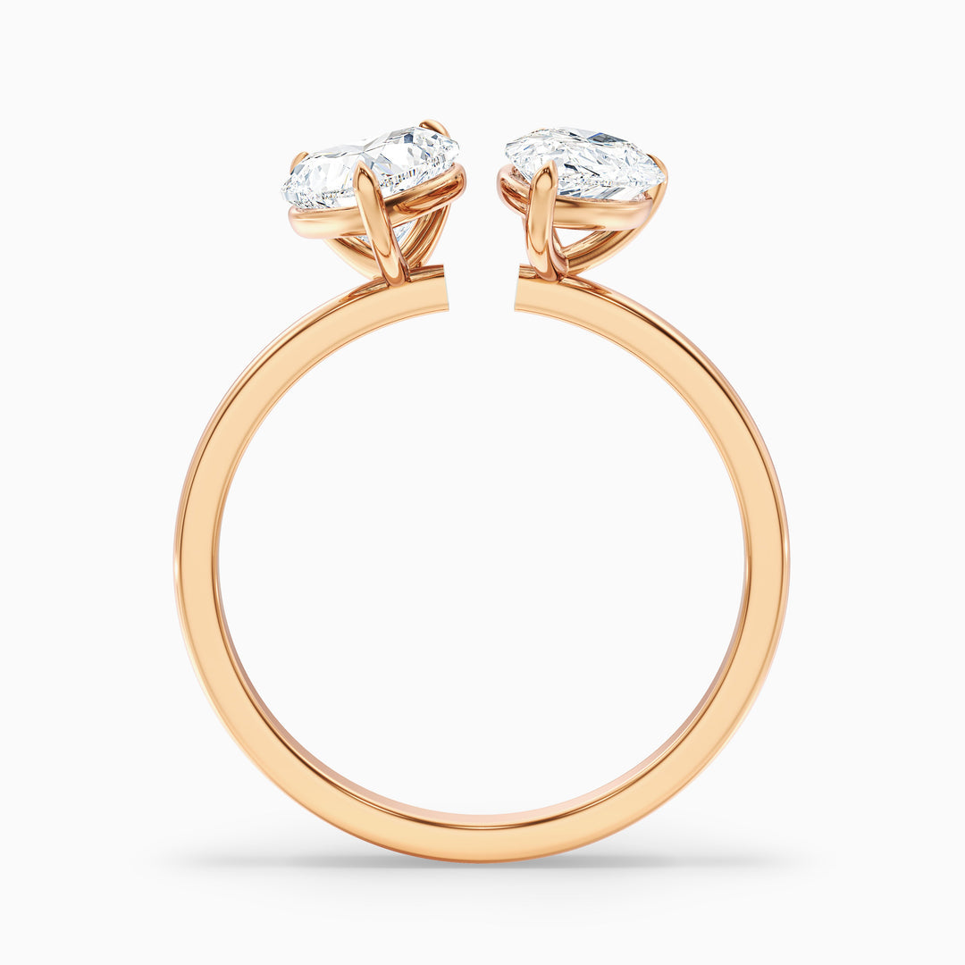 Jarred  Toi Et Moi Engagement Ring With Heart and Pear Two Stone Lab Grown Diamond