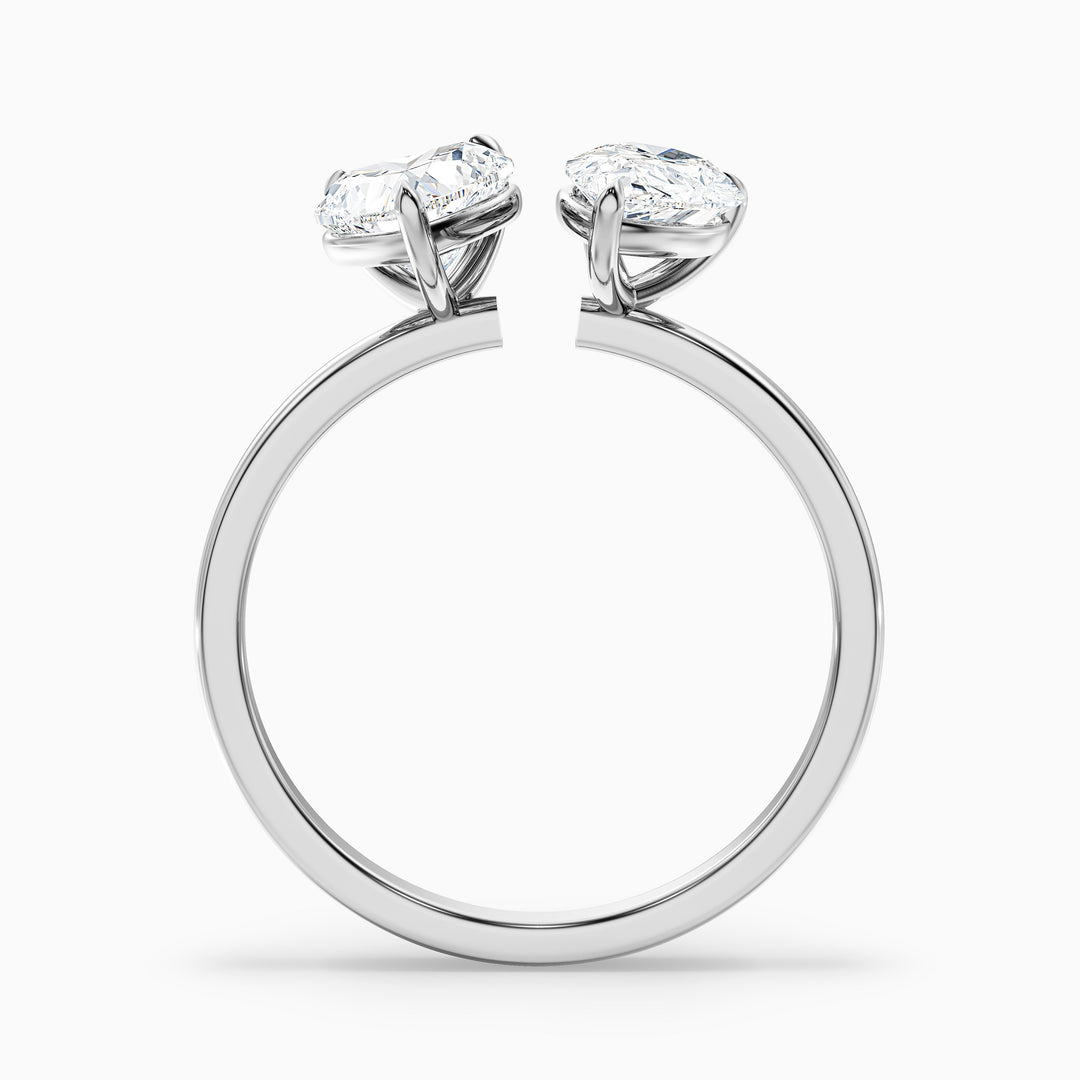 Jarred  Toi Et Moi Engagement Ring With Heart and Pear Two Stone Lab Grown Diamond
